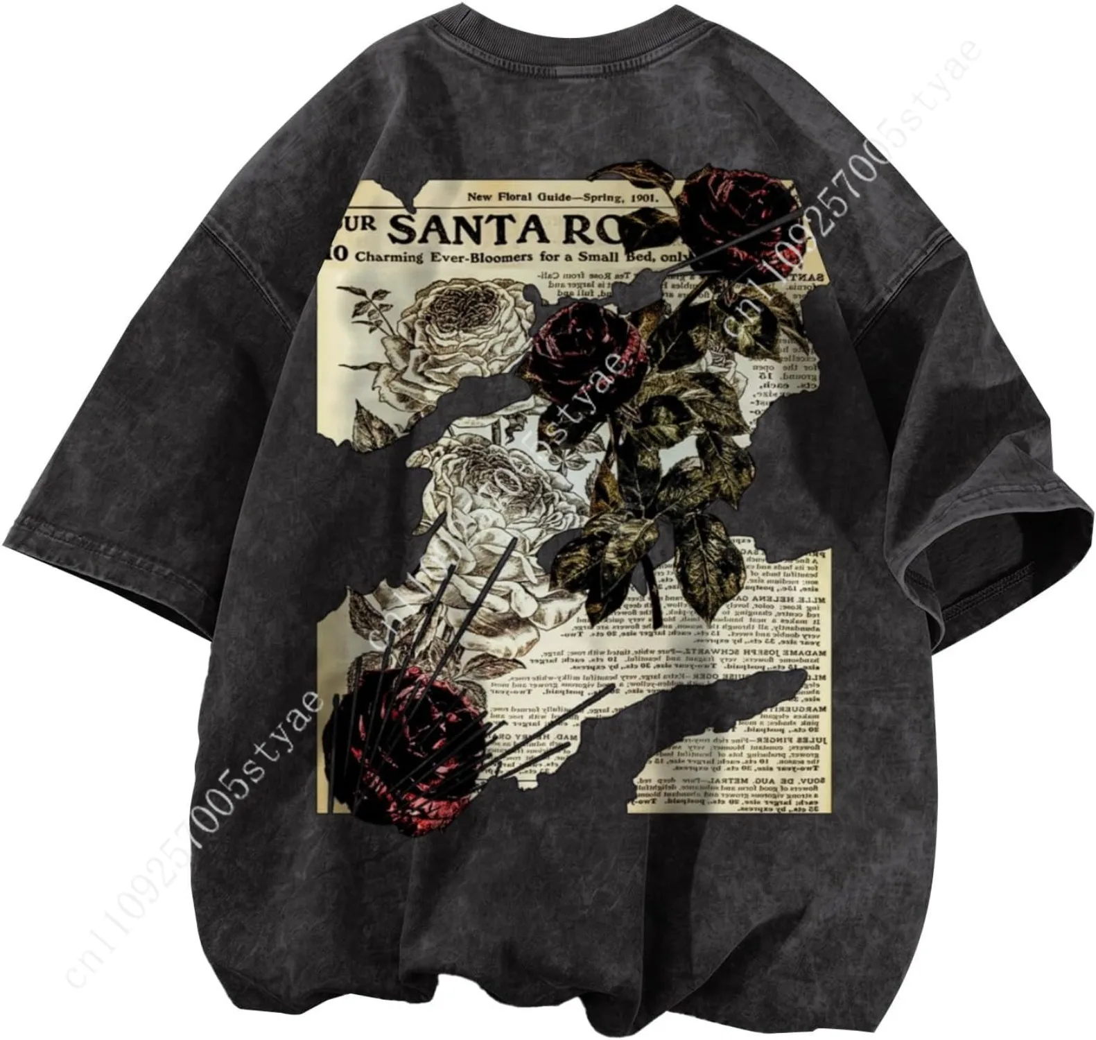 Mens Acid Wash Tshirt Oversize - Acid Wash Vintage Graphic T Shirt 评论和价格
