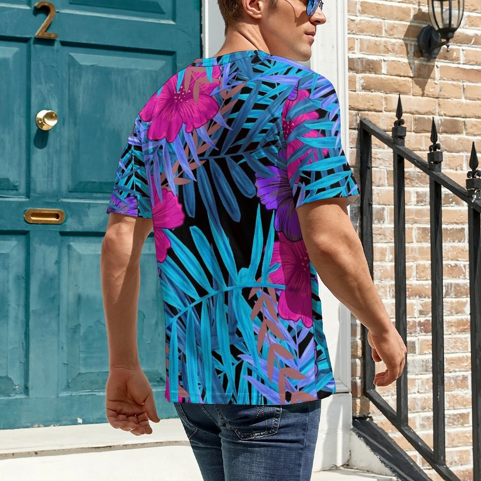 Oversize T-Shirt Summer Tropic - Vintage Hawaiian Floral Shirt 评论和价格